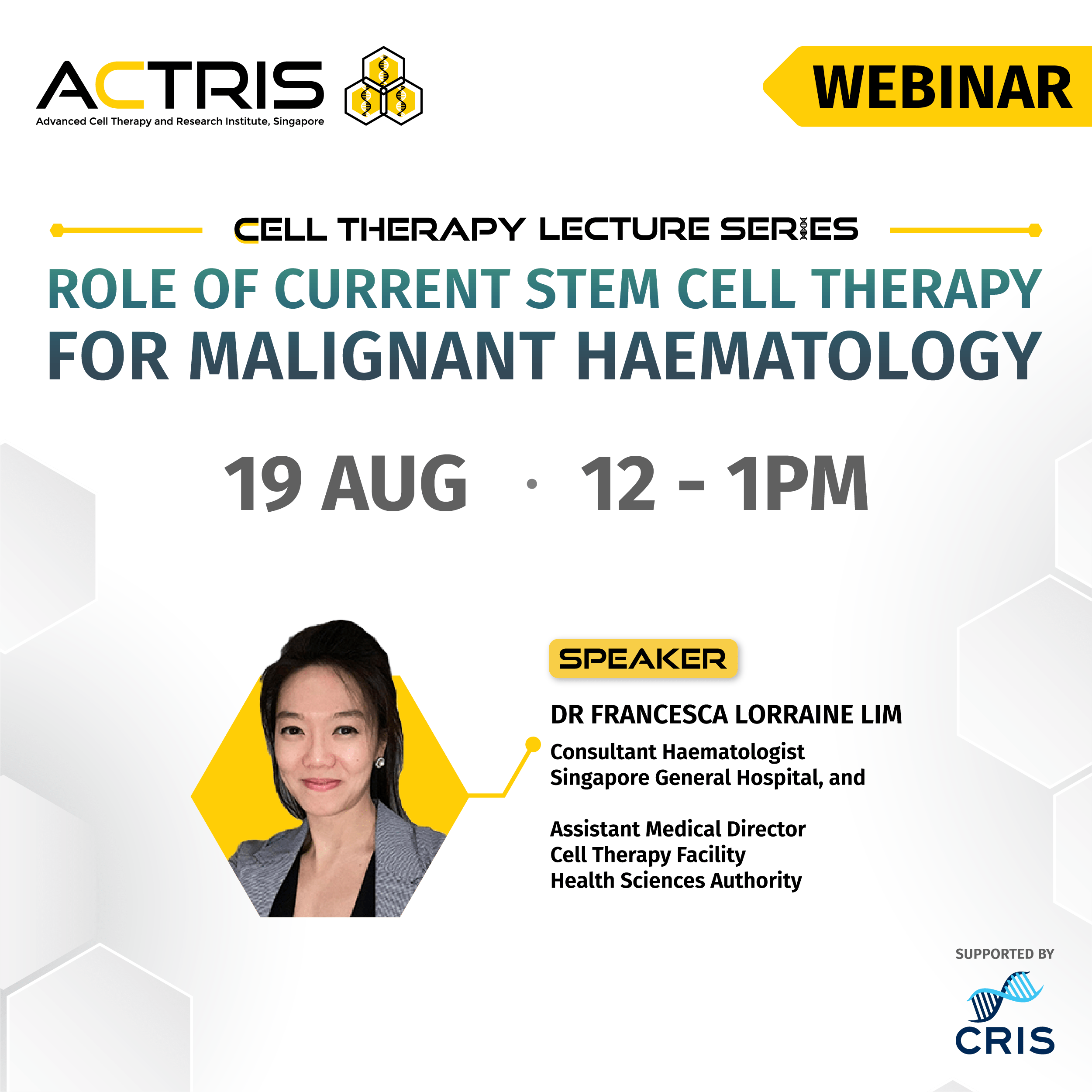 Dr Francesca Lorraine Lim Role Of Current Stem Cell Therapy For